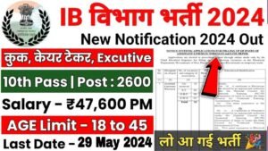 IB Vacancy 2024