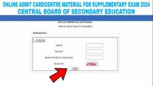 CBSE Supplementary Exam 2024 Admit Card