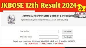 JKBOSE 12th Result 2024