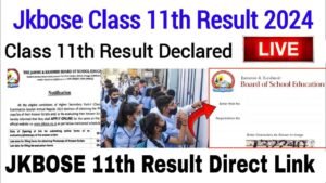 JKBOSE 11th Result 2024 Roll Number Wise