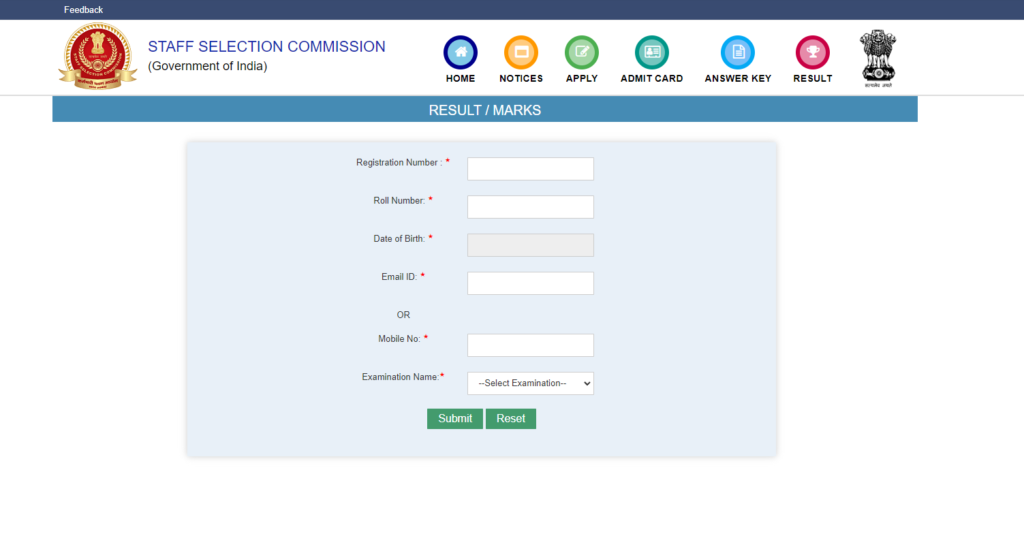 SSD GD Constable Score Card 2024